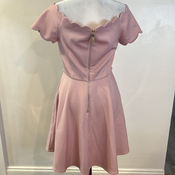 Ted Baker Sirenta Bardot Skater Dress Pink Floral - Picture 5 of 8